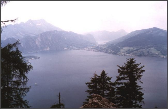 Österreich am Attersee - Blick von Brennerin