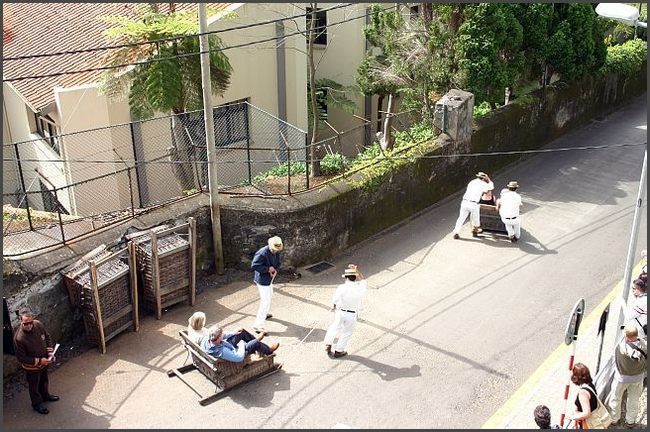 Madeira 2006 - Korbschlittenfahrt in Monte